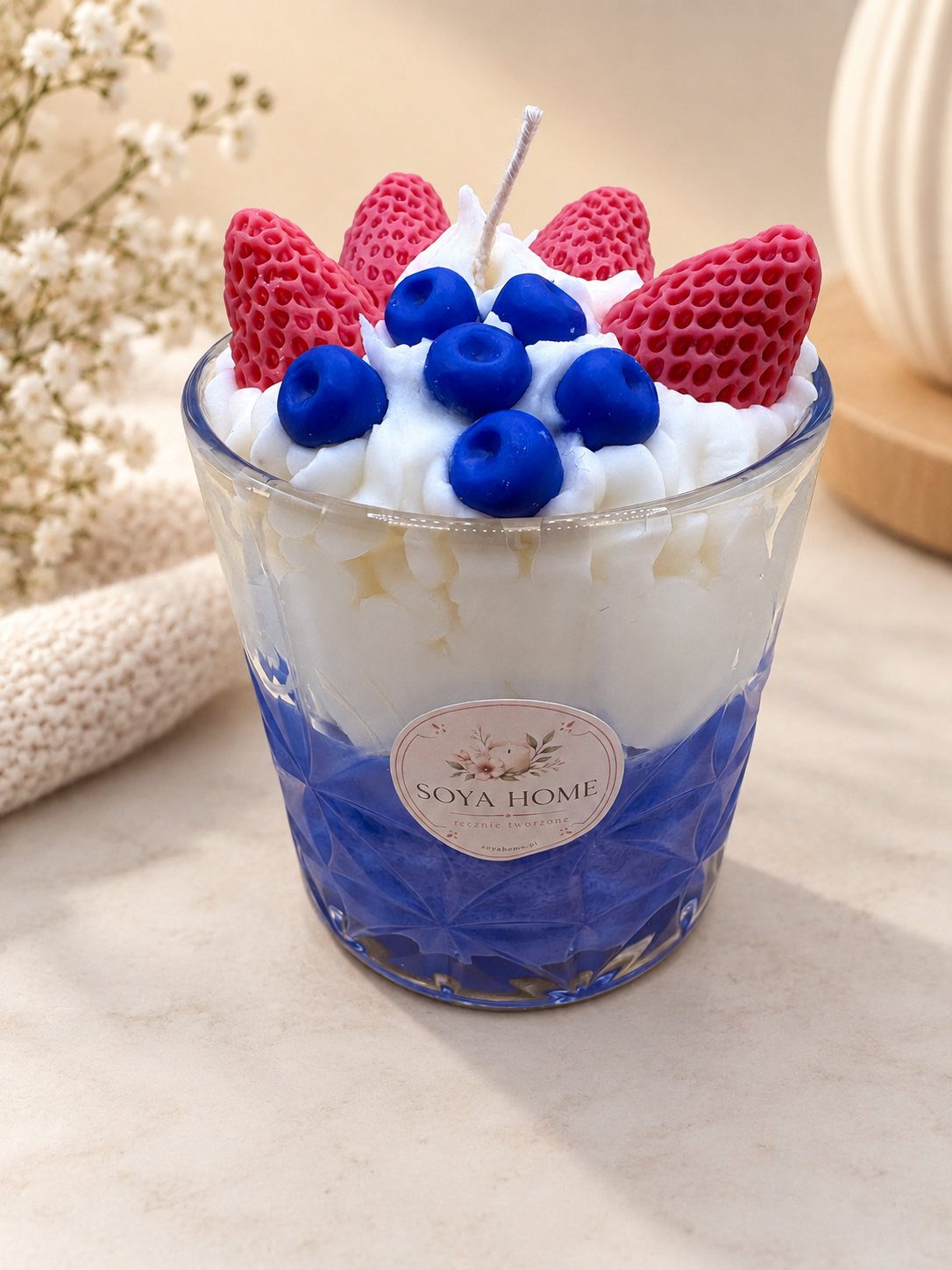 🍓 Truskawkowy Deser – świeca sojowa 350 g
